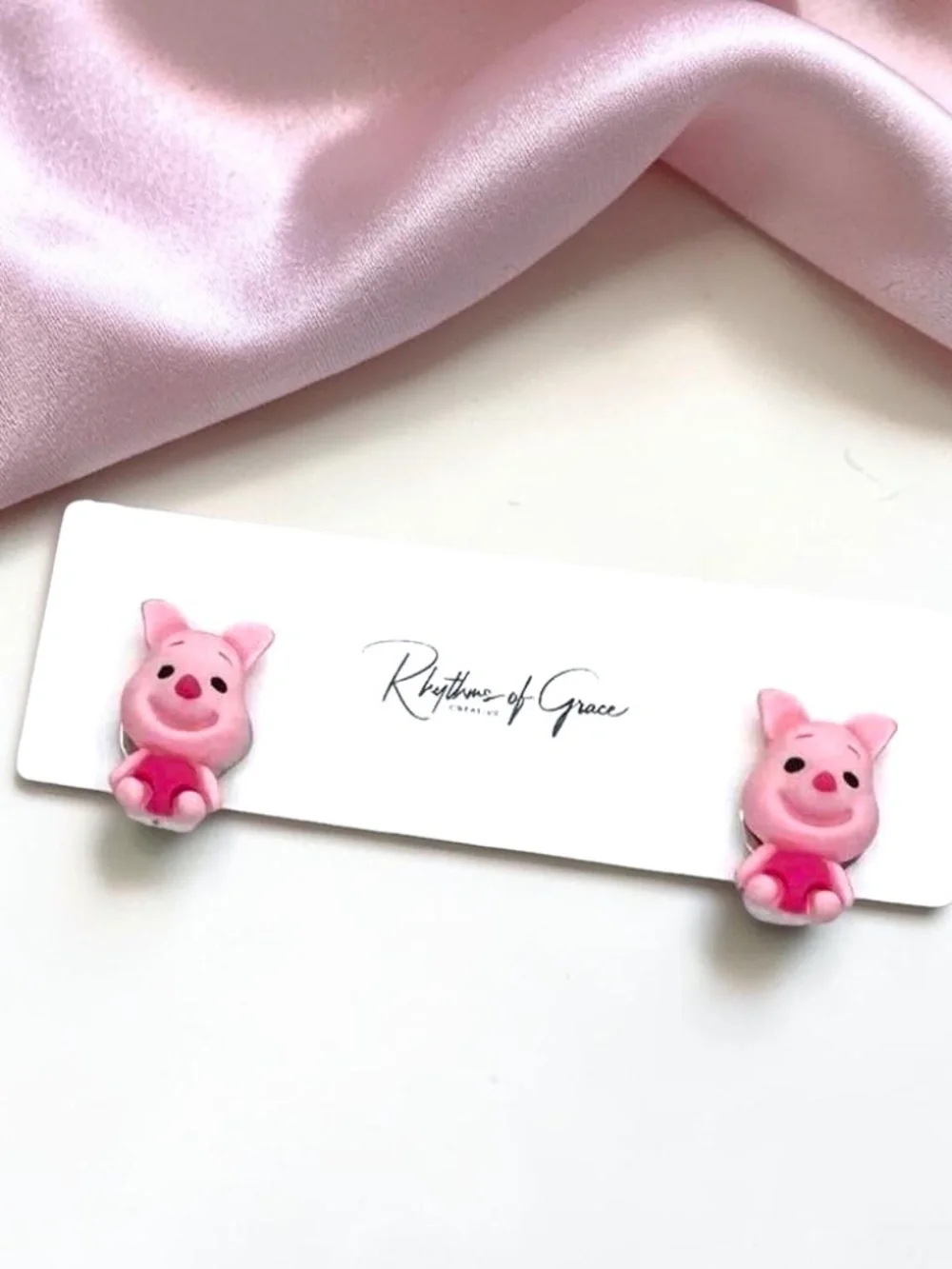 Winnie Pooh Piglet Tigger Clip-On Earring Set